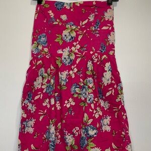 Nicolette strapless floral Pink mini dress